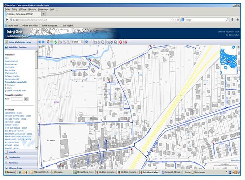 Capture écran du Système d'Information Géographique