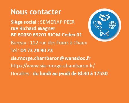 Coordonnées du Syndicat intercommunal d’assainissement de Morge et Chambaron