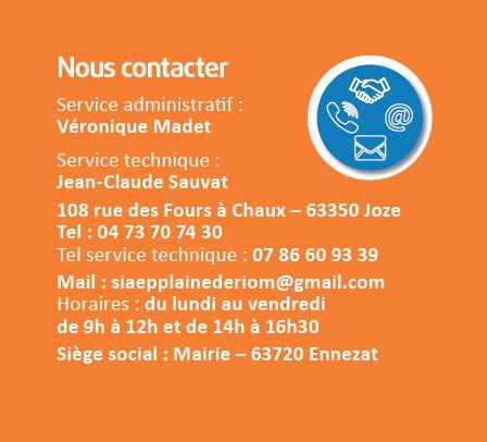 Coordonnées du Syndicat intercommunal Plaine de Riom